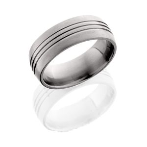 Lashbrook 8D3.5 CROSS BRUSH Titanium Wedding Ring or Band