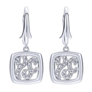Gabriel Fashion Silver Contemporary Drop Earrings EG11662SVJWS
