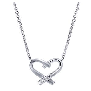 Gabriel Fashion Silver Eternal Love Heart Necklace NK3927SV5JJ