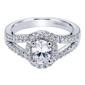 Gabriel 14 Karat Contemporary Engagement Ring ER5866W44JJ