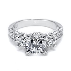 Tacori Platinum Crescent Engagement Ring HT2326