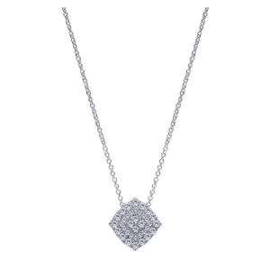 Gabriel Fashion 14 Karat Clustered Diamonds Necklace NK4353W45JJ