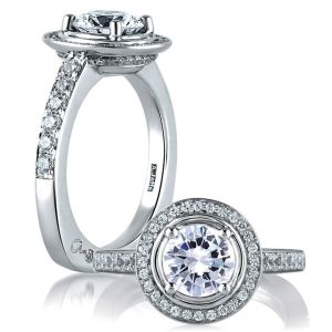 A.JAFFE 14 Karat Signature Engagement Ring MES588