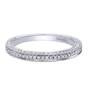 Gabriel 14 Karat Contemporary Wedding Band WB9421W44JJ