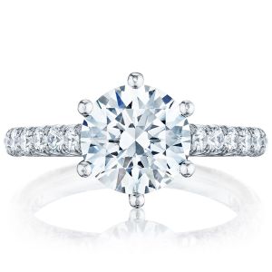 HT254625RD9 Platinum Tacori Petite Crescent Engagement Ring