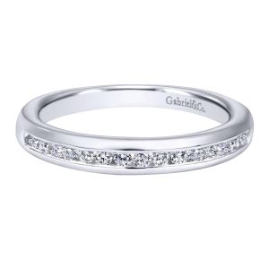 Gabriel 14 Karat Contemporary Wedding Band WB10793W44JJ