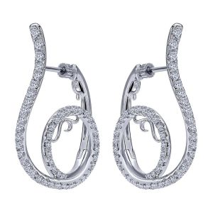 Gabriel Fashion 14 Karat Hoops Hoop Earrings EG12084W45JJ