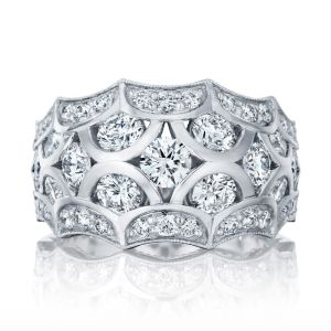 HT2622B12 Platinum Tacori RoyalT Diamond Wedding Ring