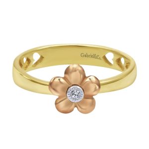 Gabriel Fashion 14 Karat Multi-Tone Secret Garden Ladies' Ring LR4770G45JJ