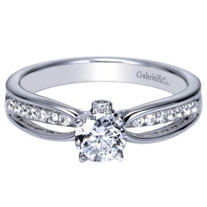 Gabriel 14 Karat Contemporary Engagement Ring ER8571W44JJ