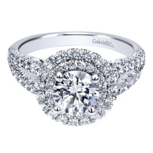 Gabriel 14 Karat Contemporary Engagement Ring ER10177W44JJ