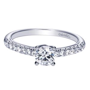 Gabriel 14 Karat Contemporary Engagement Ring ER98565W44JJ