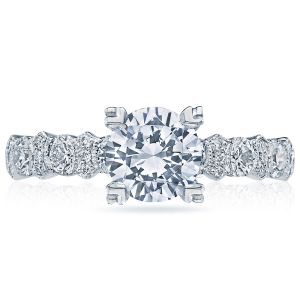 Tacori HT2519A12X 18 Karat Classic Crescent Engagement Ring