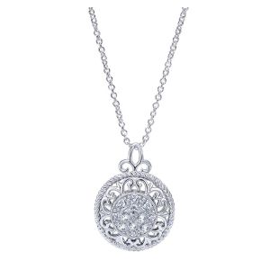 Gabriel Fashion 14 Karat Hampton Diamond Necklace NK4385W45JJ