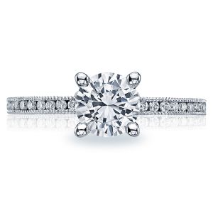 41-15RD6 Platinum Tacori Sculpted Crescent Engagement Ring