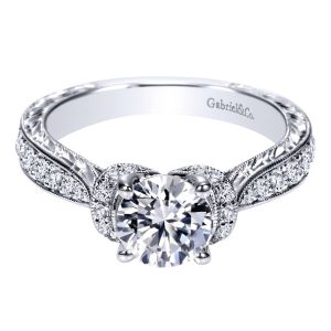Gabriel 14 Karat Victorian Engagement Ring ER8856W44JJ
