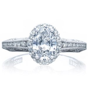 Tacori 2618OV75X55 18 Karat Reverse Crescent Engagement Ring