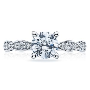 Tacori 46-25RD65 Platinum Sculpted Crescent Engagement Ring