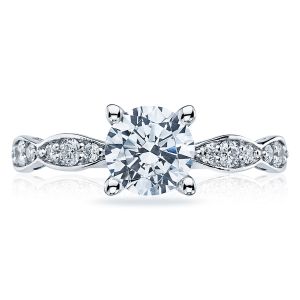 Tacori 46-25RD65 Platinum Sculpted Crescent Engagement Ring
