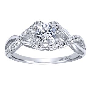 Gabriel 14 Karat Contemporary Engagement Ring ER910155W44JJ