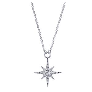 Gabriel Fashion 14 Karat Starburst Chain Necklace NK4847W45JJ