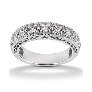 Diamond Antique Band 14 Karat Taryn Collection TQD B-1541