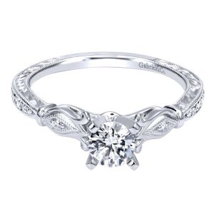 Gabriel 14 Karat Victorian Engagement Ring ER911783R2W44JJ