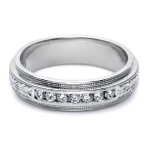 Tacori U5042E Platinum Engraved Wedding Band