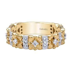 Gabriel Fashion 14 Karat Stackable Stackable Ladies' Ring LR4827Y44JJ