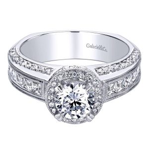 Gabriel 14 Karat Victorian Engagement Ring ER9322W44JJ