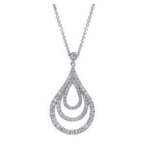 Gabriel Fashion 14 Karat Lusso Diamond Necklace NK4387W45JJ