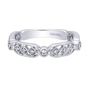 Gabriel Fashion 14 Karat Stackable Stackable Ladies' Ring LR4786W44JJ