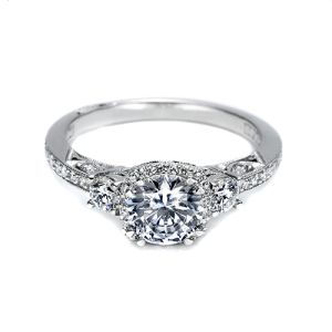 Tacori Platinum Dantela Engagement Ring 2623RDPTP