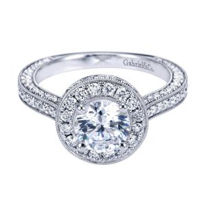 Gabriel 14 Karat Victorian Engagement Ring ER7258W44JJ