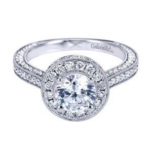 Gabriel 14 Karat Victorian Engagement Ring ER7258W44JJ