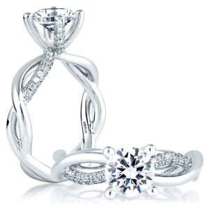 A.JAFFE 14 Karat Classic Engagement Ring ME1646