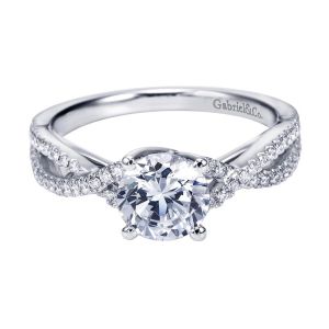 Gabriel 14 Karat Contemporary Engagement Ring ER7546W44JJ