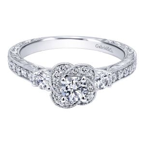 Gabriel 14 Karat Victorian Engagement Ring ER910166W44JJ