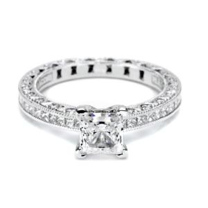 Tacori Crescent Platinum Engagement Ring HT2430SMSOL