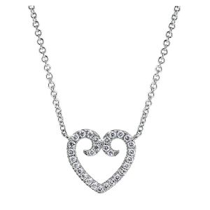 Gabriel Fashion 14 Karat Eternal Love Heart Necklace NK4022W45JJ