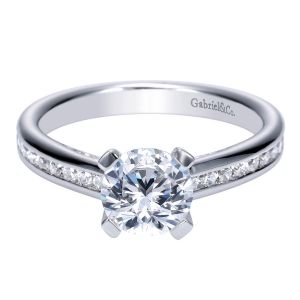 Gabriel 14 Karat Contemporary Engagement Ring ER8956W44JJ