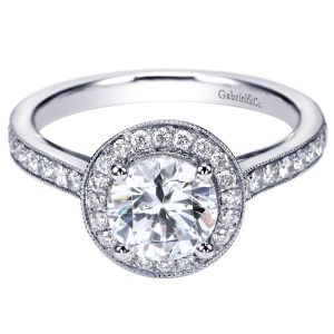 Gabriel 14 Karat Victorian Engagement Ring ER7524W44JJ