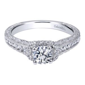 Gabriel 14 Karat Victorian Engagement Ring ER910215W44JJ