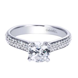 Gabriel 14 Karat Contemporary Engagement Ring ER8178W44JJ