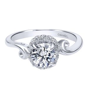 Gabriel 14 Karat Contemporary Engagement Ring ER10449W44JJ