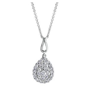 Gabriel Fashion 14 Karat Clustered Diamonds Necklace NK3897W44JJ