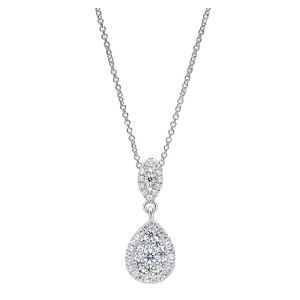 Gabriel Fashion 14 Karat Clustered Diamonds Necklace NK3838W44JJ