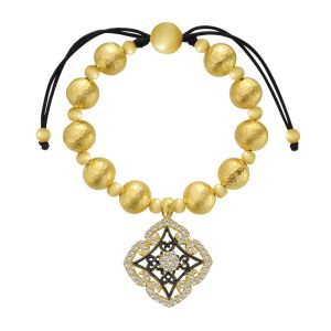 Gabriel Fashion Silver Two-Tone Bacca Beads Tennis Bracelet TB3405SYJWS