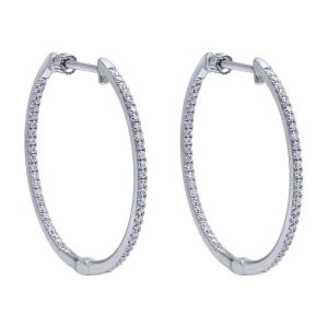 Gabriel Fashion 14 Karat Hoops Hoop Earrings EG10858W45JJ