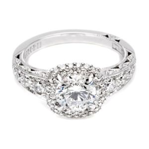 HT2516CU65 Tacori Crescent 18 Karat Engagement Ring